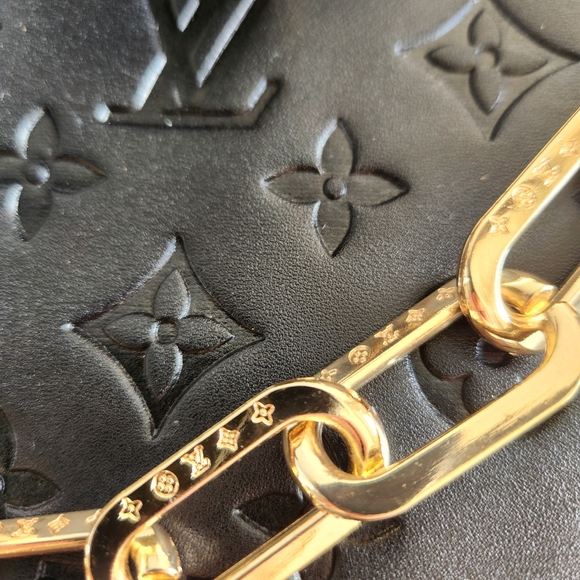 Black Designer Women's Bag with Gold Chain - Picture 4 of 8